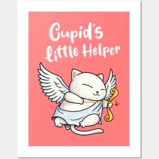 Cupid's Little Helper Cat Posters and Art